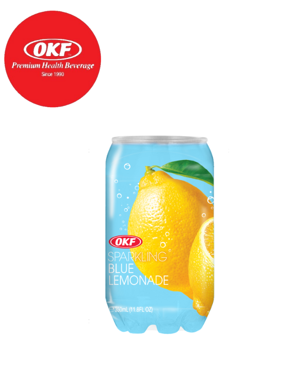 Nước chanh giải khát có ga màu xanh OKF HÀN QUỐC x 24 lon 350ml