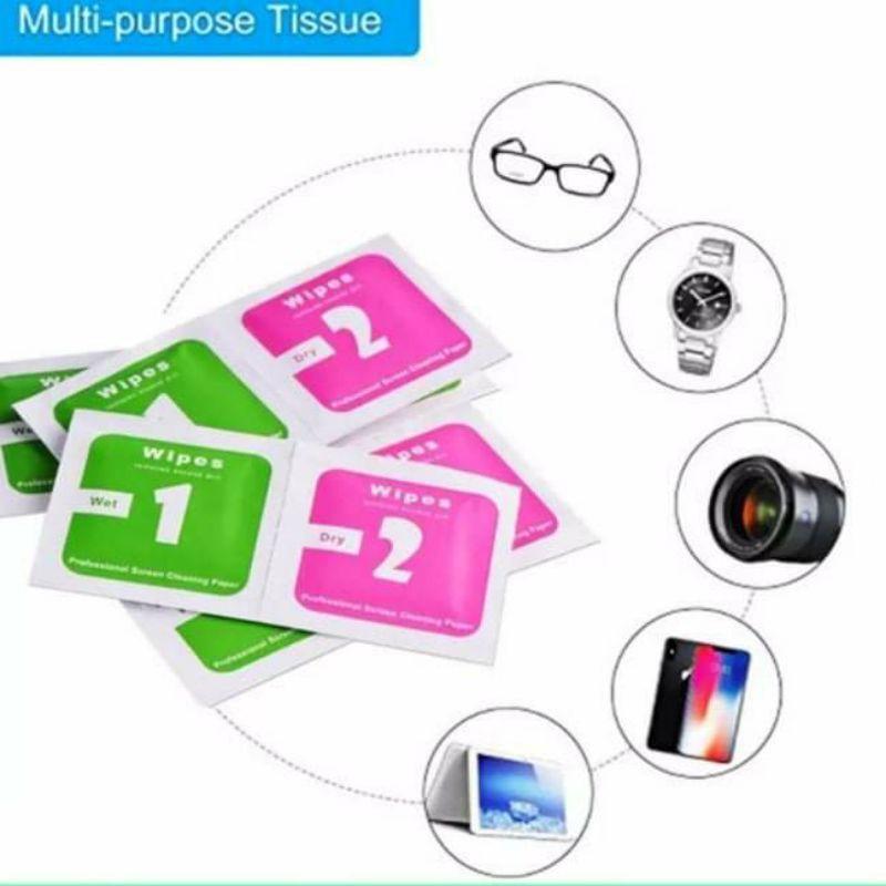 Combo 2 miếng lau màn hình điện thoại - 1 lau ướt, 2 lau khô