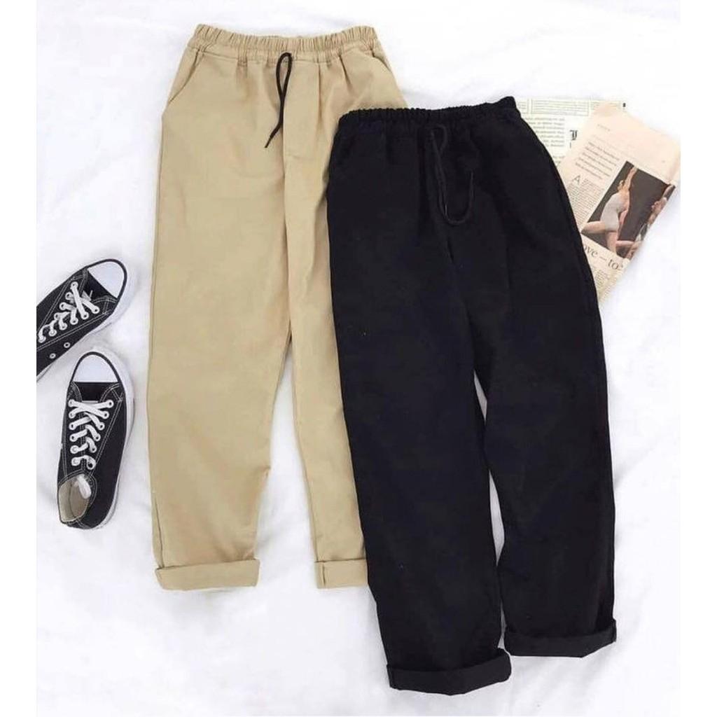 QUẦN KAKI ĐEN - BASIC PANTS IN BLACK UNISEX