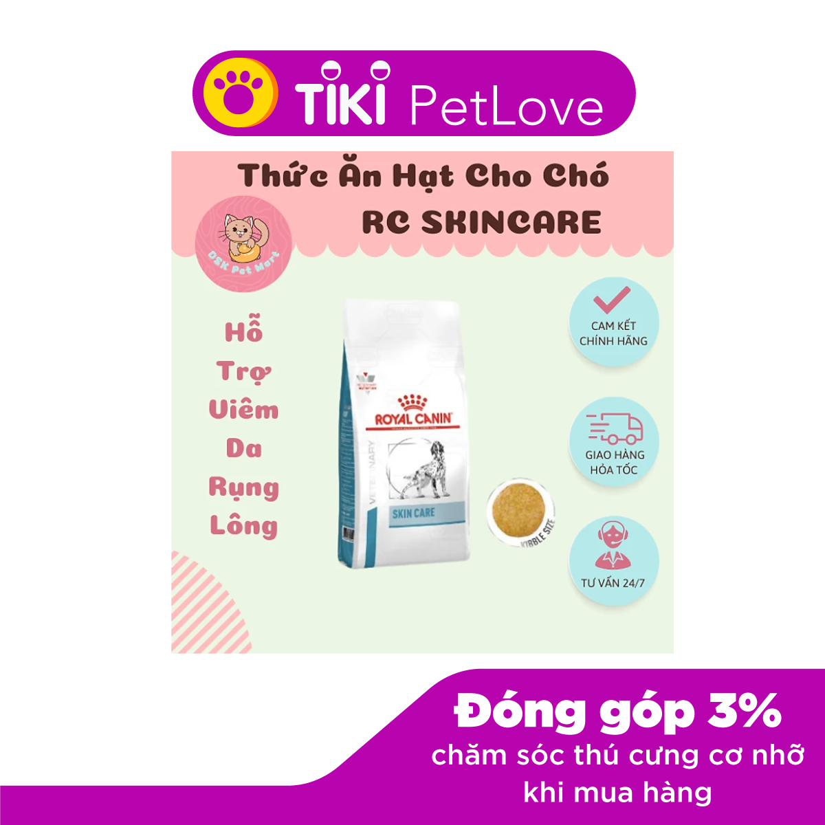 Royal Canin Skin Care – Thức Ăn Hạt Hỗ Trợ Viêm Da Rụng Lông Cho Chó