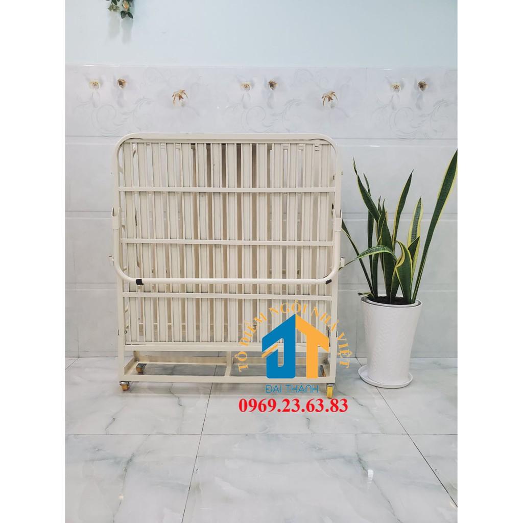 Giường sắt xếp di động mẫu mới kích thước 90cm và 1m2