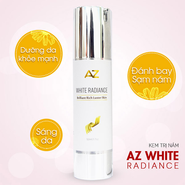 Bộ dưỡng trắng da siêu tiết kiệm AZ White tặng Kem chống nắng AZ SPF 50 - PA+++