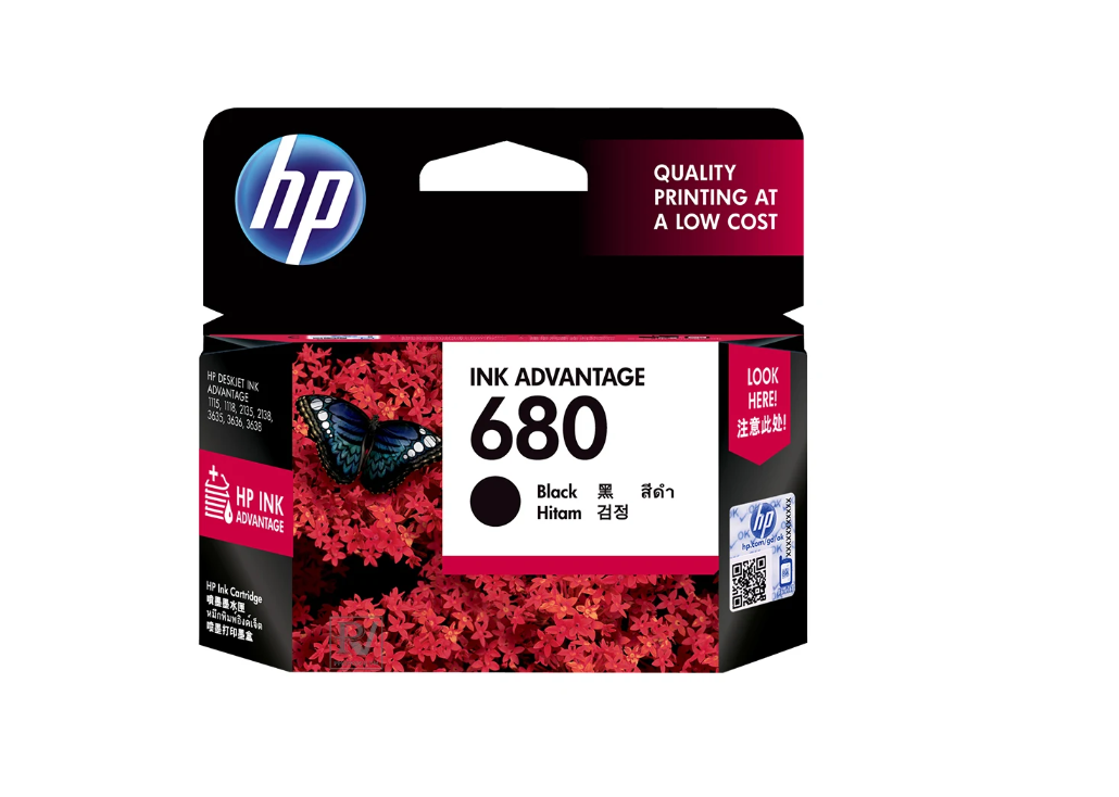 Combo bộ Mực in HP 680 (1 hộp đen F6V27AA + 1 hộp màu F6V26AA) dùng cho HP 1115/3775/1118 / 2138 / 3635 / 3636 / 3638 - Hàng chính hãng