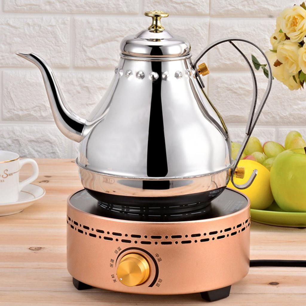 1.2L Stainless Steel Pour Over Drip Coffee Tea Pot Kettle Kitchen Restaurant