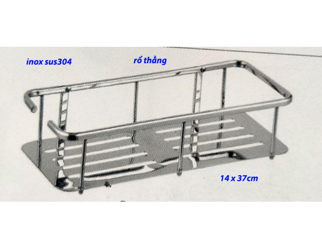 Kệ rổ thẳng toàn bộ bằng inox 304 cao cấp dùng trọn đời không gỉ sét, đựng đồ nhà tắm phòng tắm, nhà bếp....