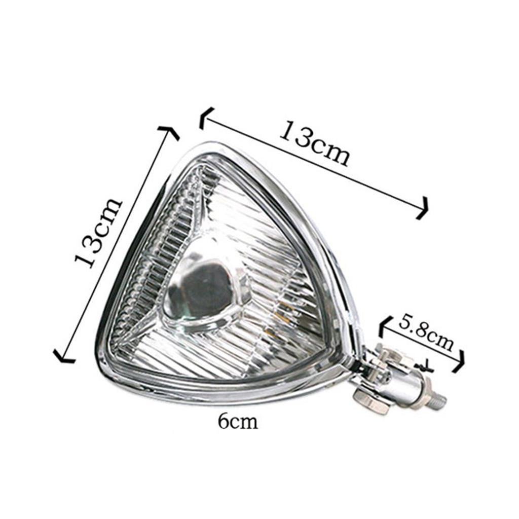 12V 55W Motorcycle Triangle Headlight Lamp for Harley Chopper Bobber