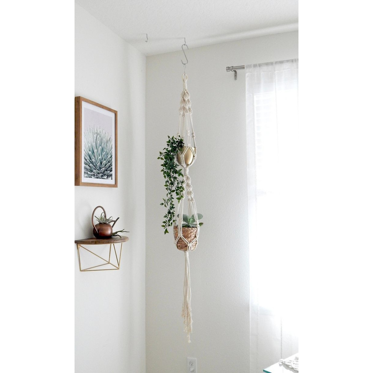 Giỏ treo chậu cây cảnh dây treo trang trí cây trong nhà