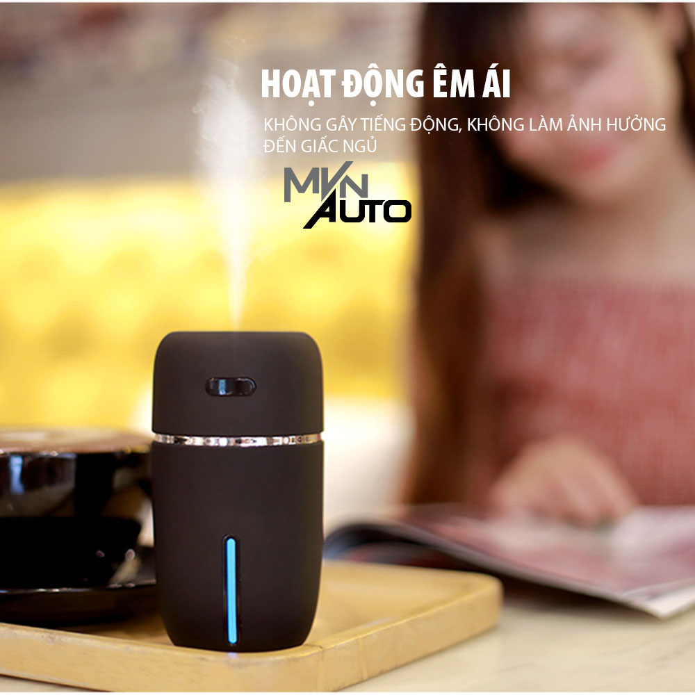 Máy Khuếch Tán Tinh Dầu Khử Mùi Xe Hơi - Đen Nhám