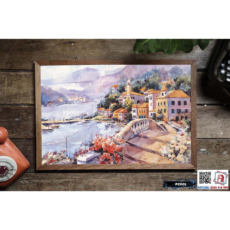 Tranh Canvas phong cảnh Châu Âu cổ điển - PC001