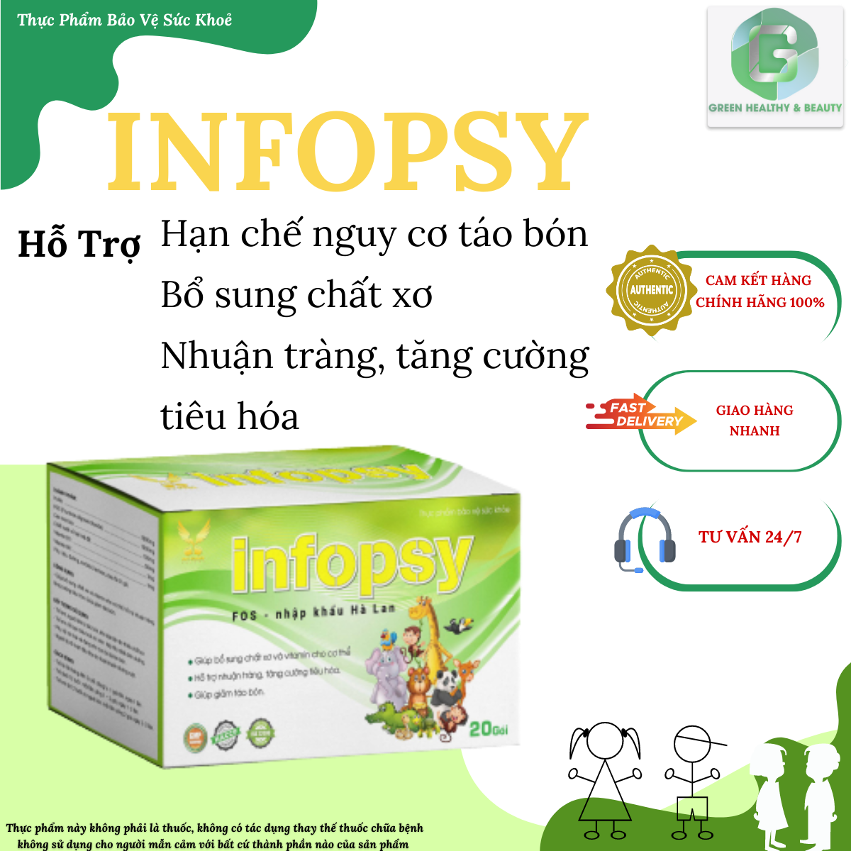 TPBVSK: INFOPSY - Cốm chất xơ, chống táo bón cho Bé