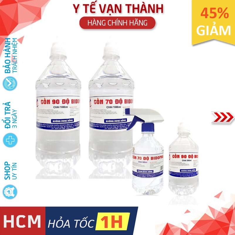 Cồn Sát Trùng Y Tế- BIDOPHAR, 70 Độ / 90 Độ, hoặc các thương hiệu tương đương -VT0136