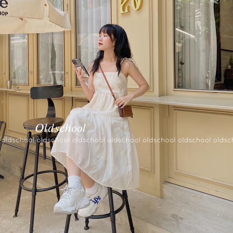 VÁY 2 DÂY VOAN TƠ ULZZANG (ảnh thật/video