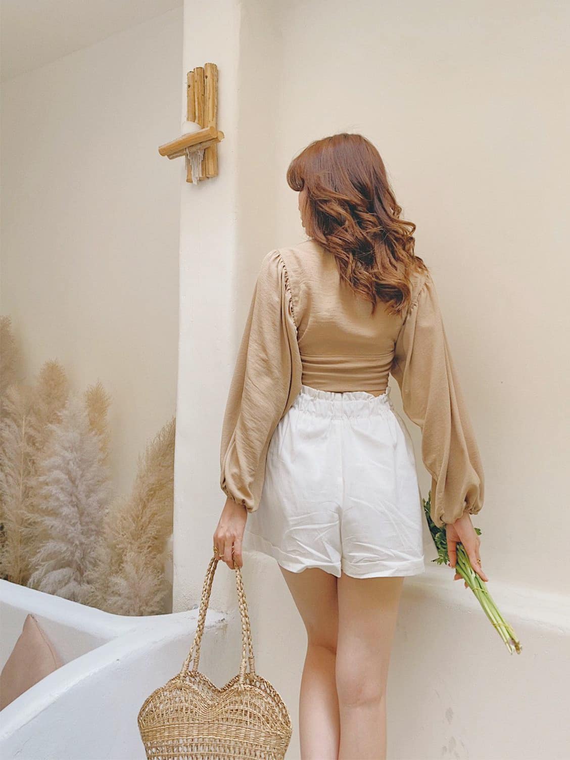 Quần trắng Sun short - Linen SP060442