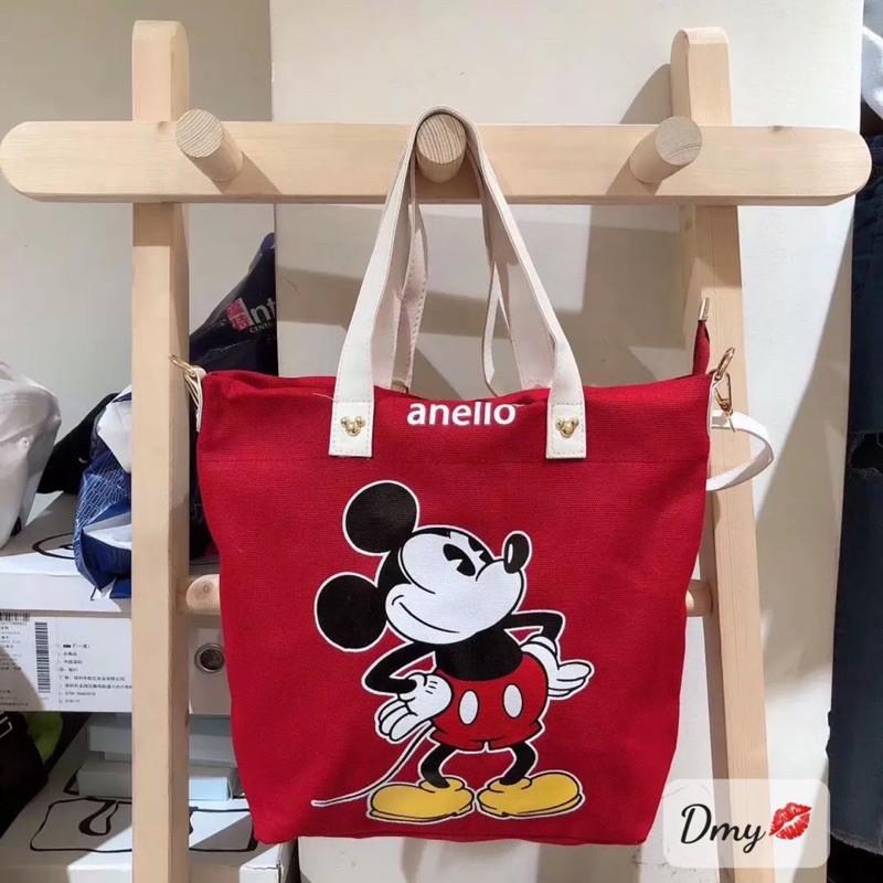 Túi xách vải bố hình chuột mickey túi tote