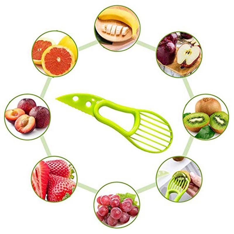 Dụng Cụ Gọt Vỏ Trái Cây ANAEAT 3 Trong 1 Bằng Nhựa Dùng Cắt Bơ Tiện Dụng Cho Nhà Bếp
