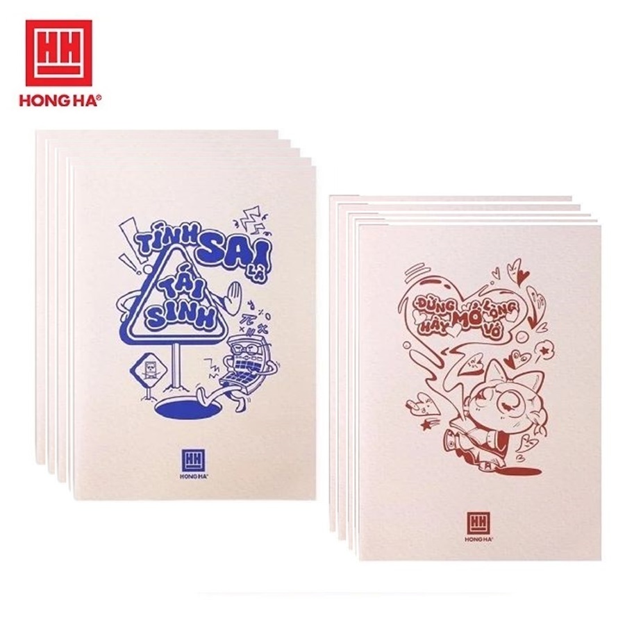 Lốc 5 vở kẻ ngang Study Trendy 1473 / 1472 Tập sinh viên Hồng Hà 1473 / 1472