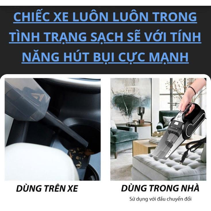 Máy hút bụi 4 trong 1 ô tô màng lọc HEPA 360 độ Phiên bản đột phá mới