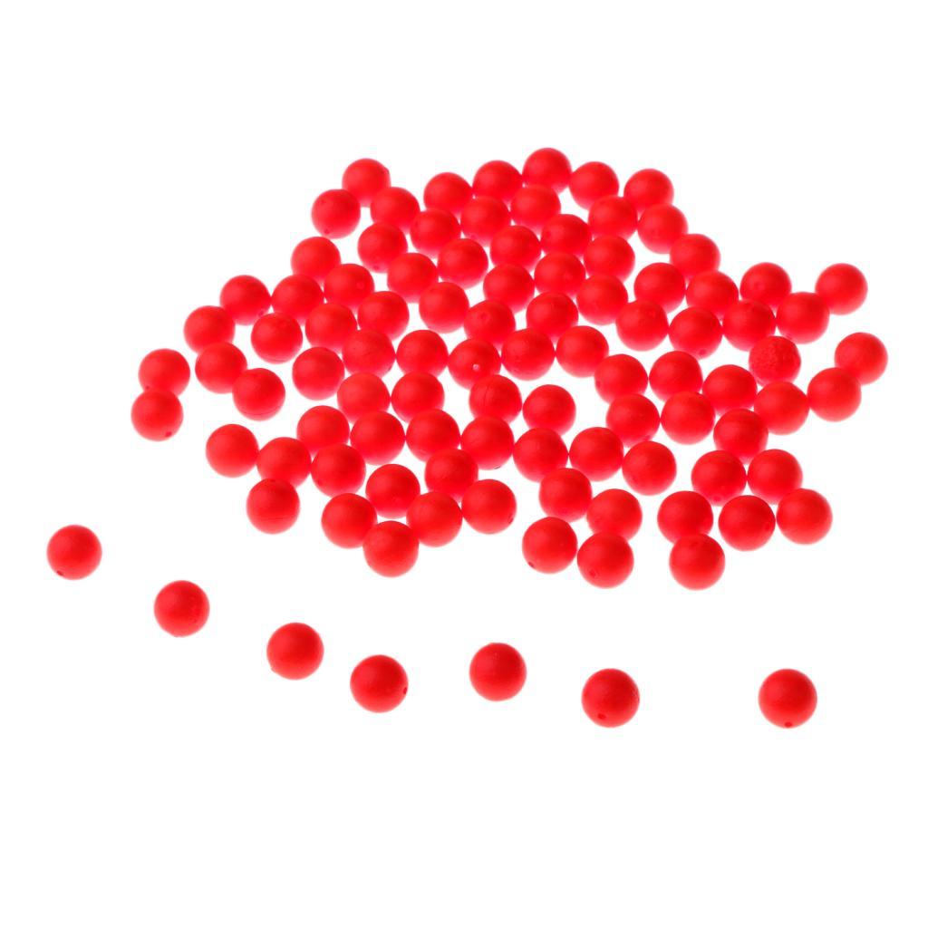 200pcs Fishing Floating Bobbers Ball EVA Foam Indicator 8.3mm 7mm