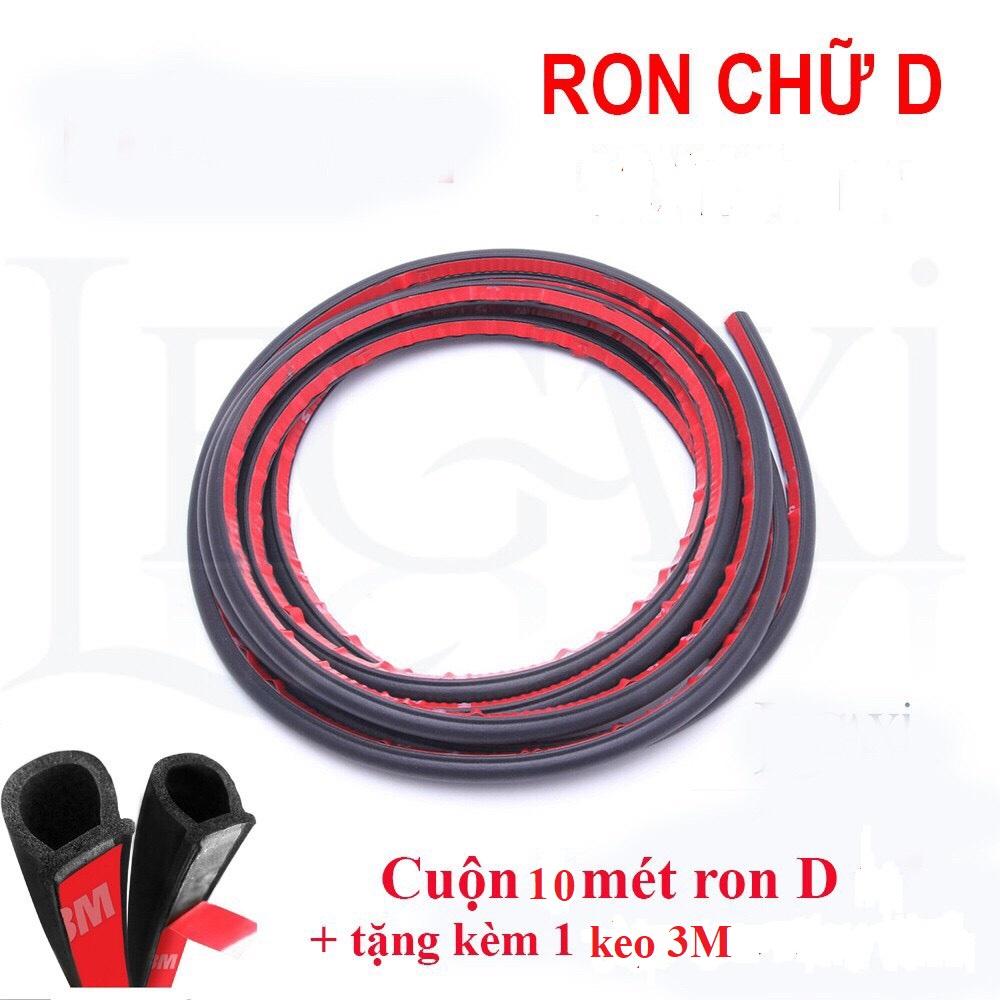 5 MÉT Gioăng Cao Su Chữ D Chống Ồn Ô Tô - Nẹp viền cửa xe, cốp xe ô tô chống ồn tiện lợi