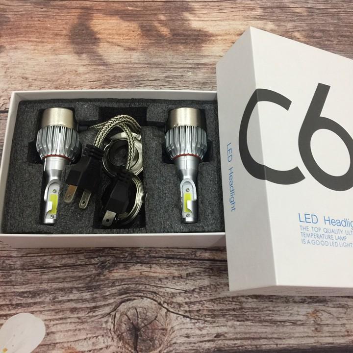 Đèn Pha Led C6 2 Tim H4 dành cho ô tô, xe máy - Pha đèn led loại C6 - TKA224
