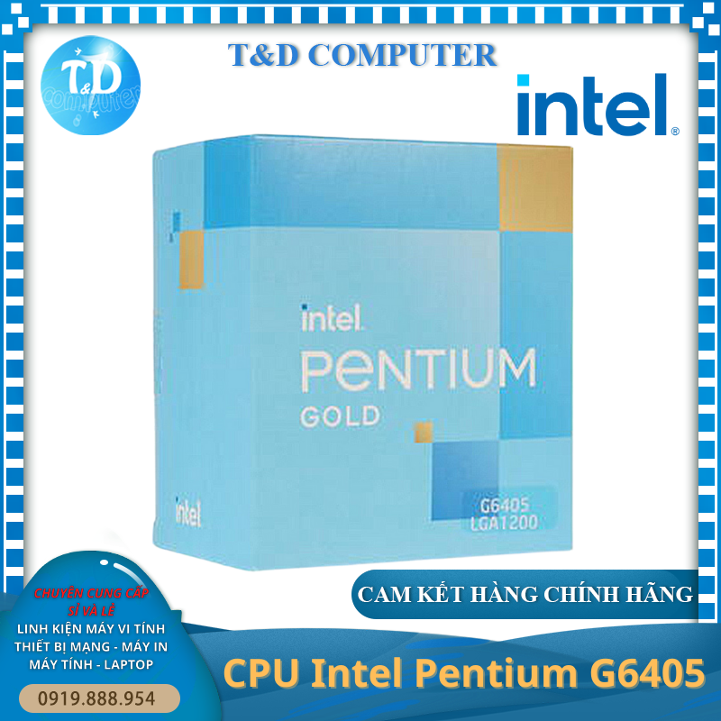 CPU Intel Pentium G6405 4.1GHz - Hàng chính hãng Viễn Sơn phân phối