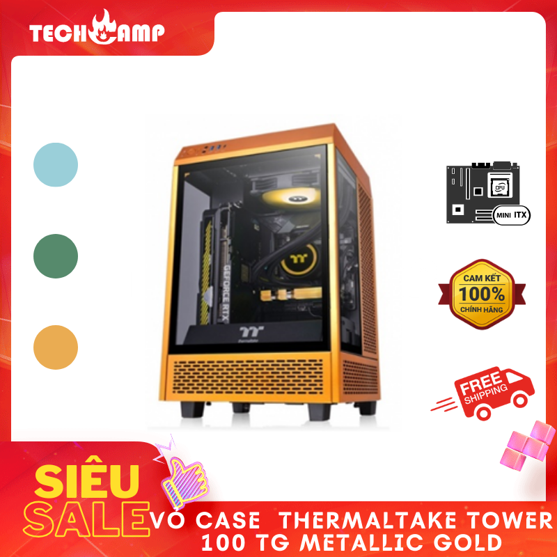 Vỏ Case Thermaltake TOWER 100 TG - Hàng chính hãng