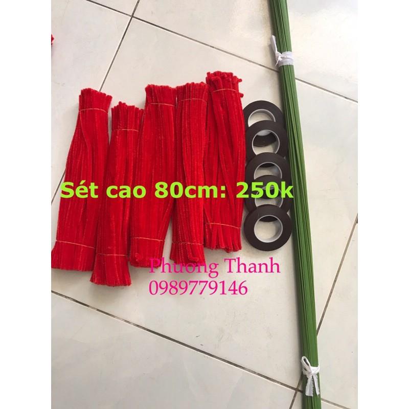 Sét làm nụ tầm xuân 100 cành cao 80cm