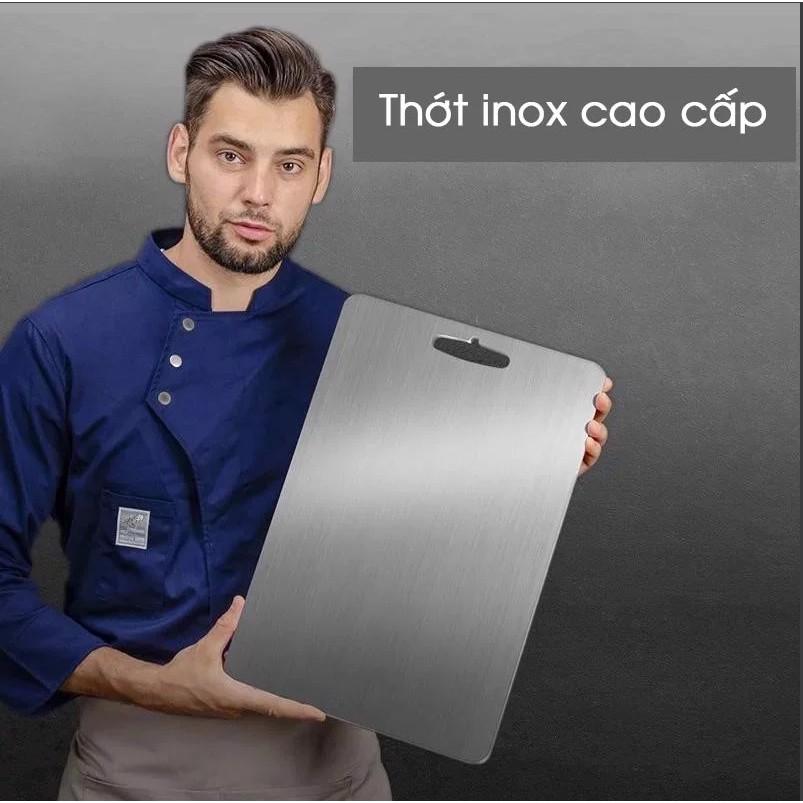 THỚT INOX 304 CAO CẤP CHỐNG RỈ SÉT SIZE 29×20 CM