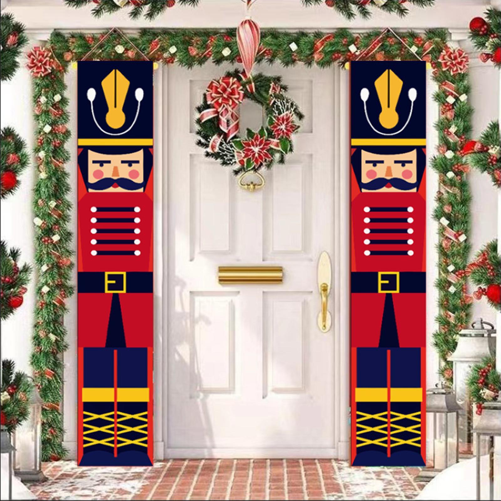 Christmas Banner Sign Nutcracker Christmas Sign for Wall Hanging