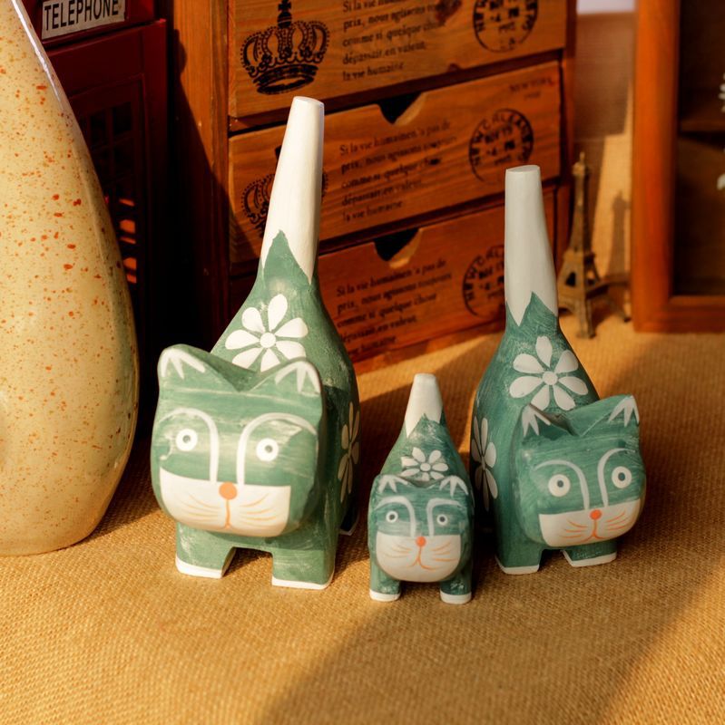 Tượng Gia Đình Nhà Mèo