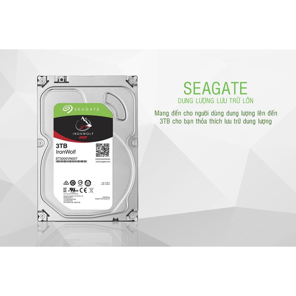 Ổ cứng HDD Seagate Ironwolf 3TB 3.5&quot; chuyên dụng cho Nas và các thiết bị chạy 24/24