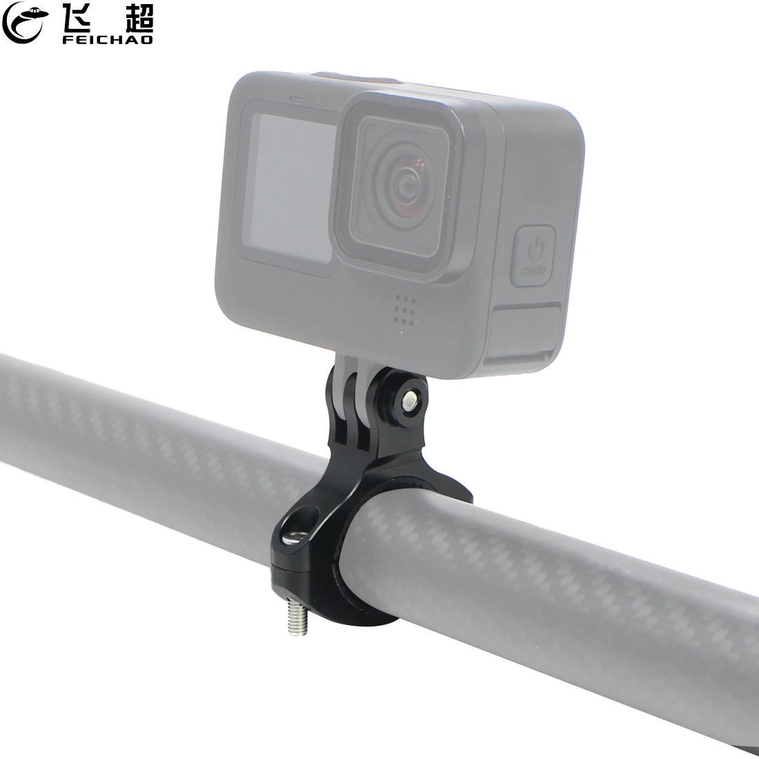 Nhôm Xe Đạp Xe Máy Tay Cầm Kẹp O Loại Thanh Cuộn Gắn Giá Đỡ Xe Đạp Seatpost Kẹp Cho GoPro 10 9 8 7 6 Yi Camera Thể Thao