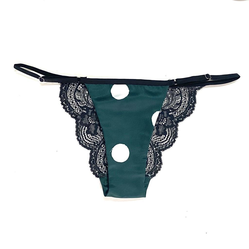 HISEXY Set Đồ Lót Bralette Họa Tiết Bi Lụa Satin Cao Cấp Thiết Kế Gọng Mỏng Kiểu quần V