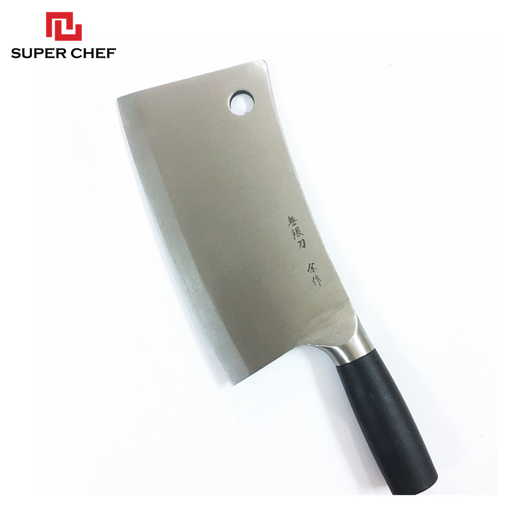 Dao Chặt Xương Lớn Chính Hãng Super Chef Lưỡi Dày 4mm Cứng Cáp, Không Gỉ Sét, Không Ăn Mòn Đảm Bảo An Toàn Sức Khỏe Vừa Sắc Bén Lâu Cùn Và Tiện Lợi ( Lưỡi dài 20.6 cm)