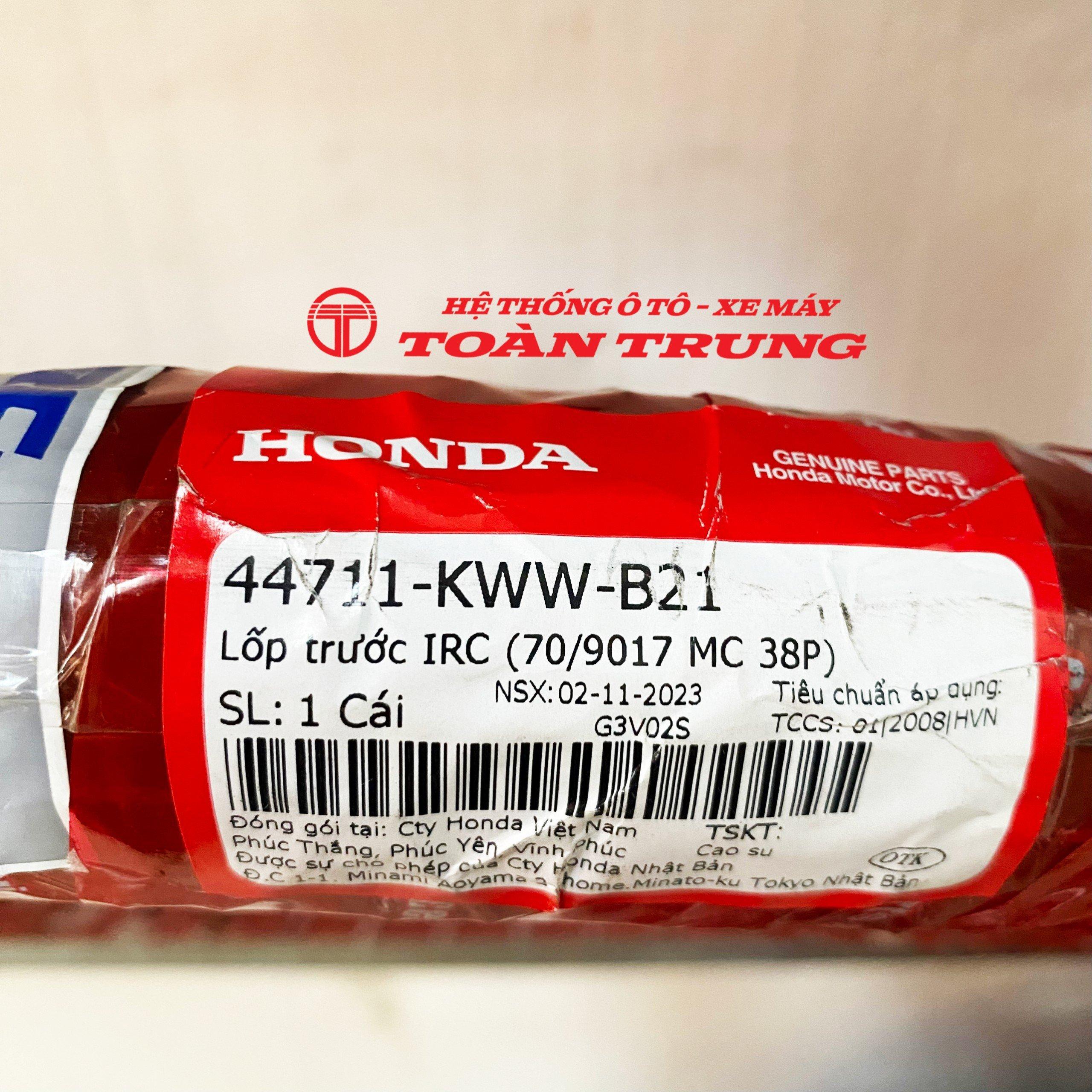 Lốp trước xe số chính hãƞg Honda &quot;44711KWWB21&quot;  dùng cho các dòng xe Wave alpha, Wave S/RS/RSX, Blade, Future, Dream 110