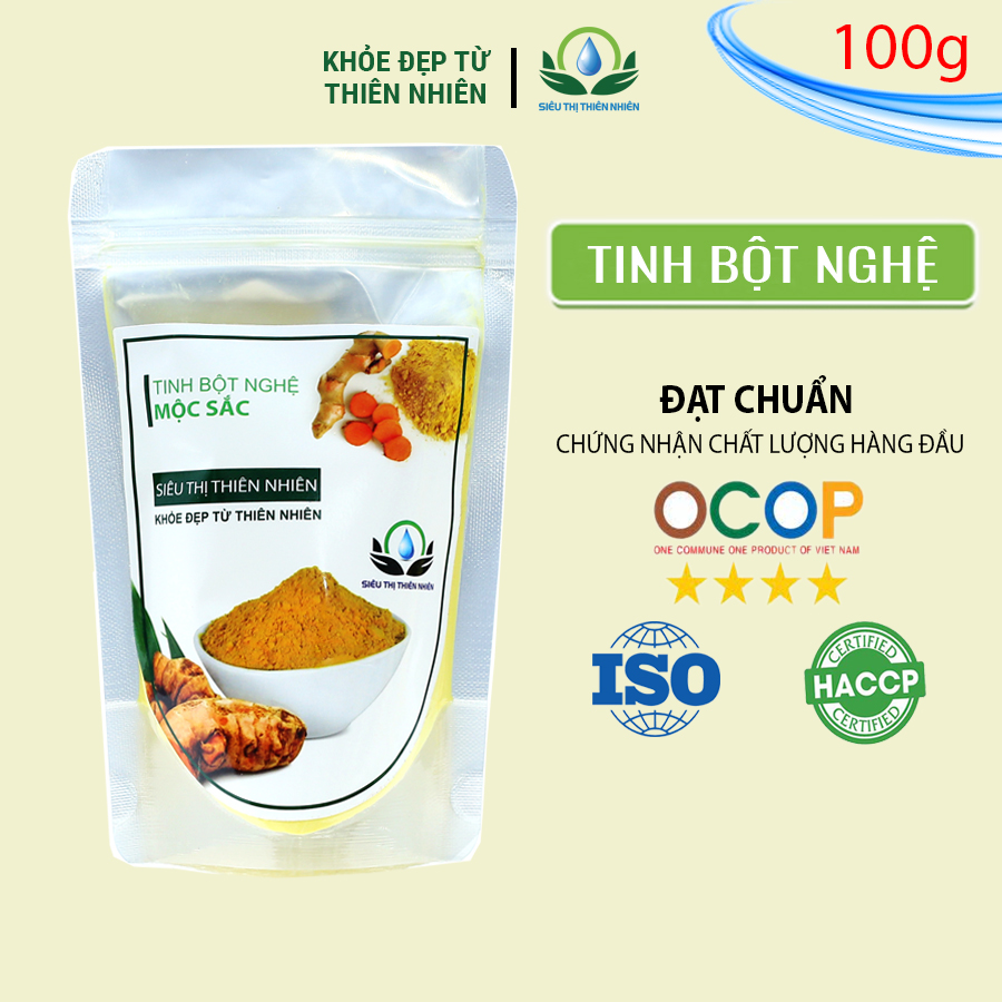 Đặc Sản Bắn Kạn -Tinh bột nghệ Mộc Sắc 100g Hỗ trợ ngăn ngừa ung thư - OCOP 4 SAO