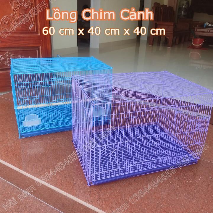 Lồng nuôi chim - Lồng nuôi Yến Phụng, Sóc, Thỏ cảnh -Lồng SIZE 60cm x 40cm x 40cm - LOẠI TO MÀU XANH