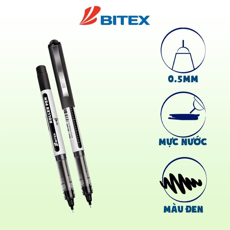 Bút lông bi Bitex R02 mực xanh, đỏ, đen ngòi 0.5mm