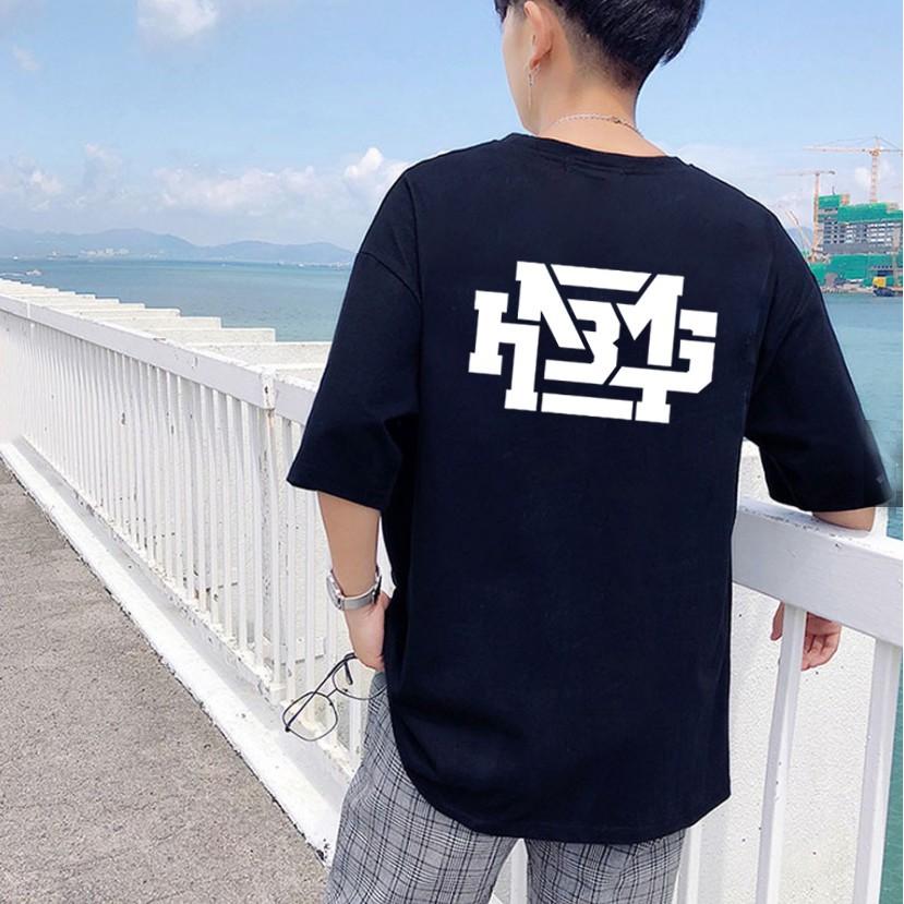 Giảm Giá Áo Thun Tay Lỡ Unisex Đen #HNBMG Siêu Chất