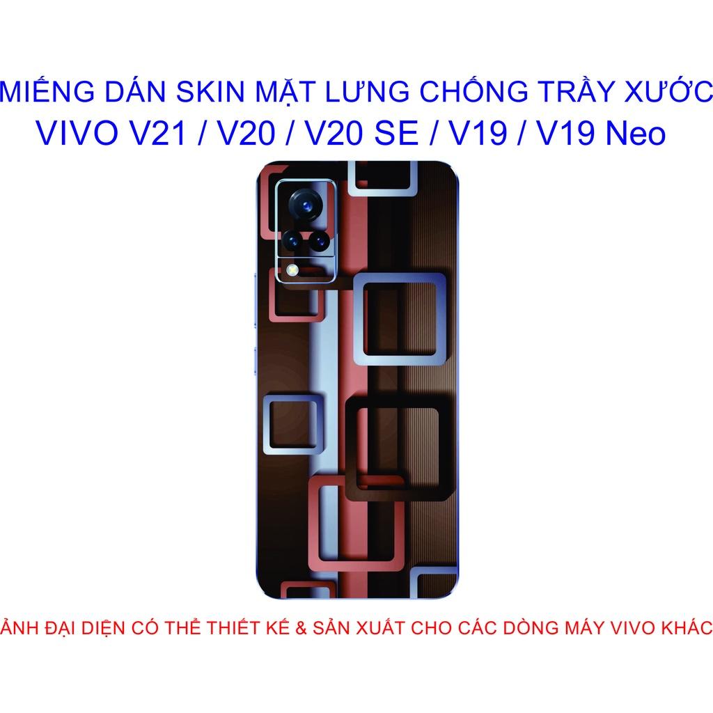 Miếng Dán Skin mặt lưng dành cho VIVO V21 / V20 / V20 SE / V19 / V19 Neo chống trầy xước
