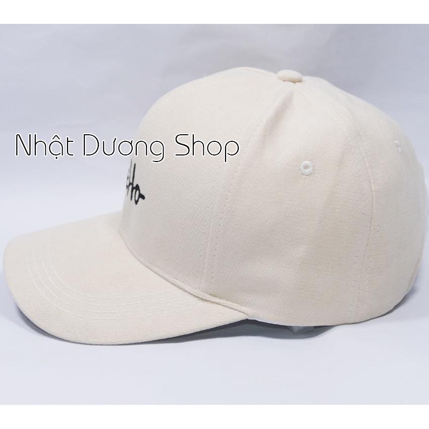 Mũ lưỡi trai ️ Nón kết thêu hình chữ Hello chất kaki cao cấp form unisex nam nữ