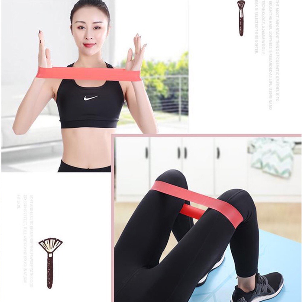 Sét 4 dây kháng lực Mini Band tập gym - Dây cao su Miniband tập tay, chân ,mông...Hàng chính hãng