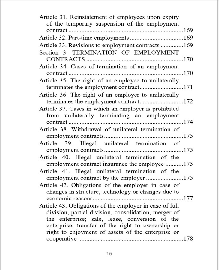 BỘ LUẬT LAO ĐỘNG – LABOR CODE – 劳 动 法