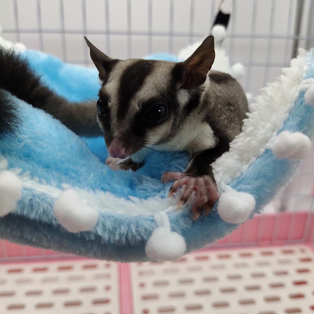 Small Animals Warm Hammock Hamster Sleep Bed For Small Pet Blue-S