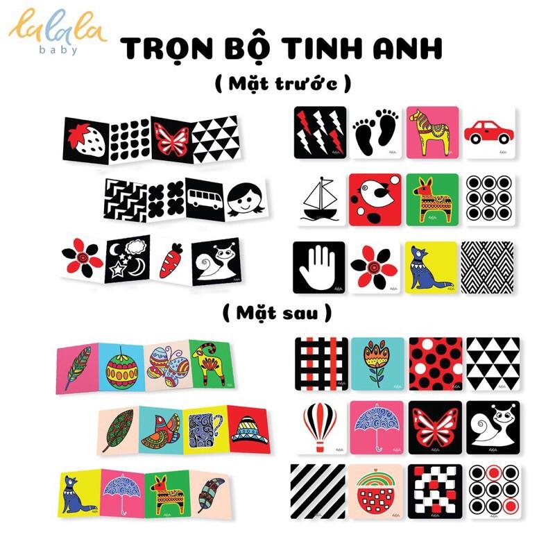 Thẻ kích thích thị giác Montessori cho trẻ từ 0-36 tháng phát triển toàn diện dạng FLASHCARDS