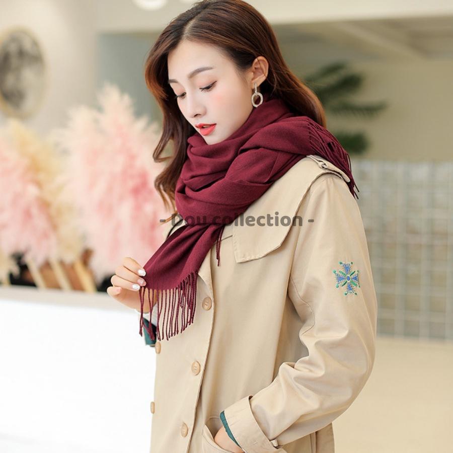 Khăn Cashmere ( Khăn Len) Choàng Cổ Trơn Thời Trang Thu Đông - Chất Liệu Cashmere - 70x190cm - Mã LN016