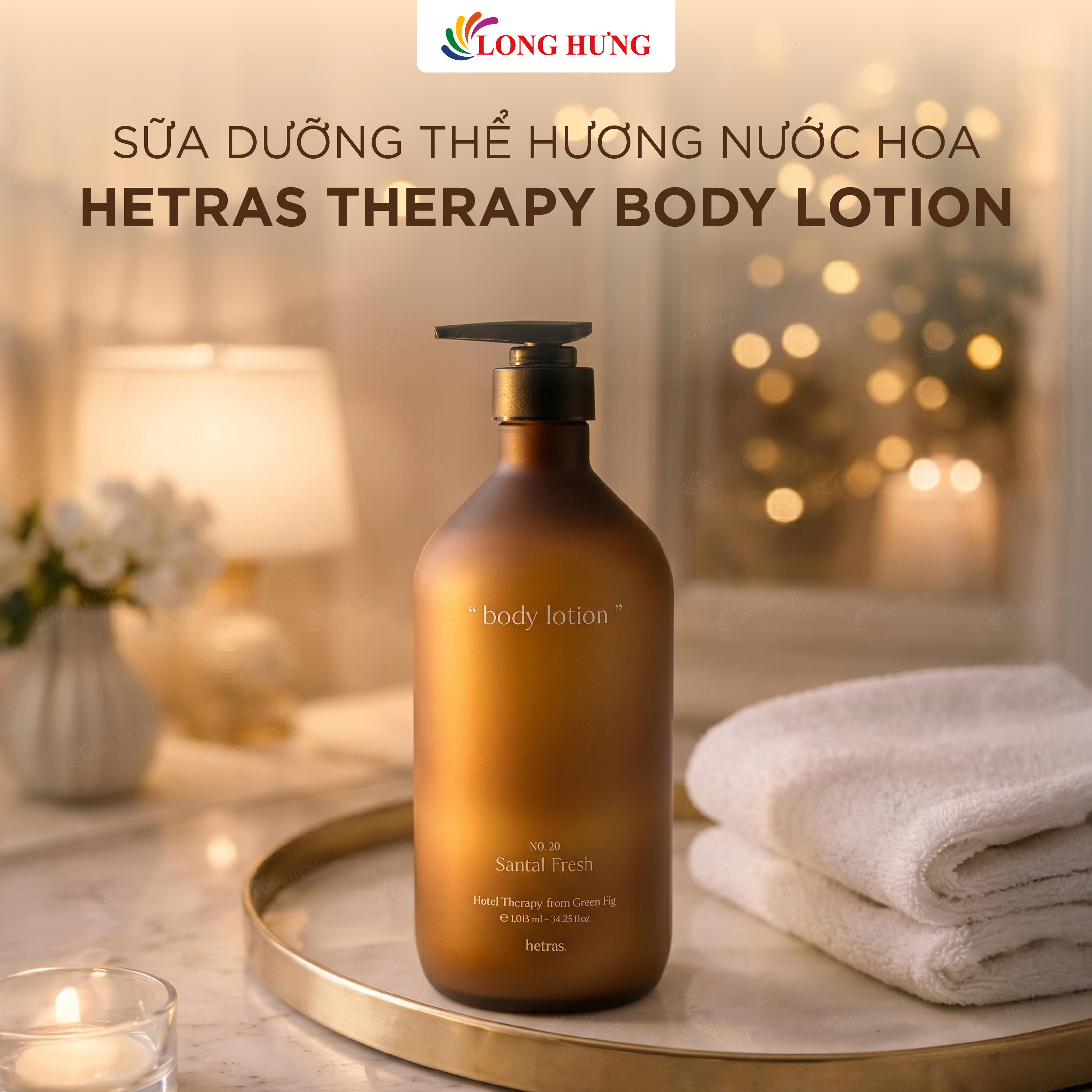 Sữa dưỡng thể hương nước hoa Hetras Therapy Body Lotion (1013 ml) - Hàng chính hãng