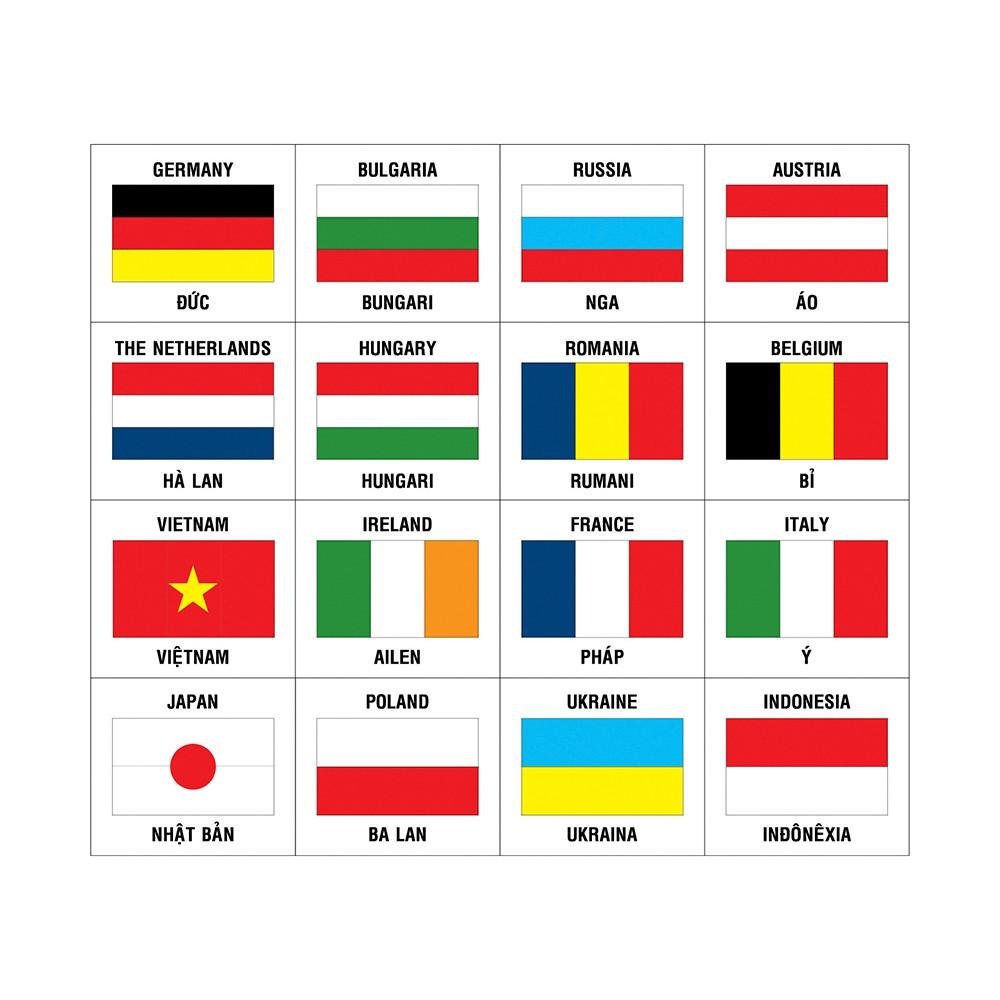Đồ chơi gỗ Bộ cờ quốc gia | Winwintoys 68152 | Phát triển trí tuệ và màu sắc | Đạt tiêu chuẩn CE và TCVN