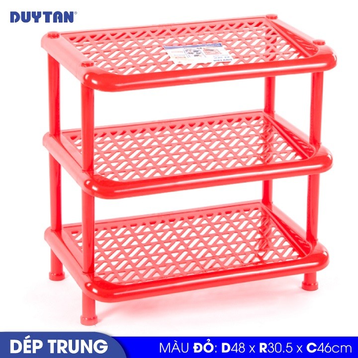 Kệ dép trung nhựa Duy Tân 3 tầng (48 x 30.5 x 46 cm) - 31737 - Giao màu ngẫu nhiên - Hàng chính hãng