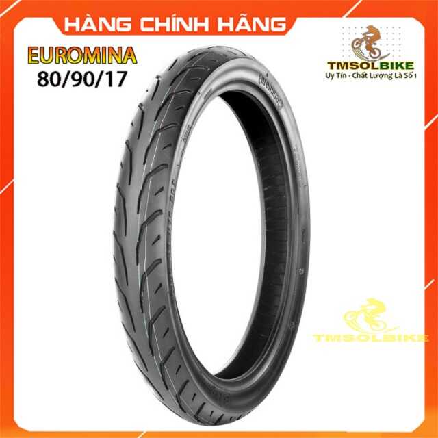 Vỏ Lốp Không Ruột 80/90/17 EURO CA128B Lắp Bánh Trước Winner, Exiter, Bánh Sau WAVE, Jupiter, Sirius...